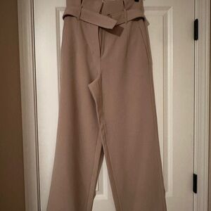 Aritzia Tan Wide-Leg Trousers